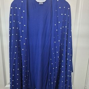 Peter Nygard Royal Blue Open Front Blazer with Studl Details Xl